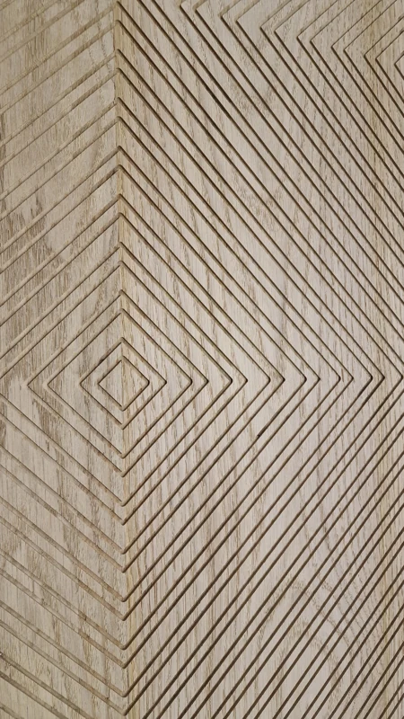 Motif géométrique — détail du fraisage — atelier CNC BK76