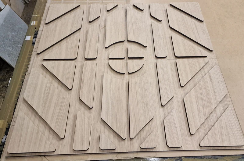 Panneau en placage de chêne — quatre éléments, possibilité d’extension — BK76 / meblobud.pl