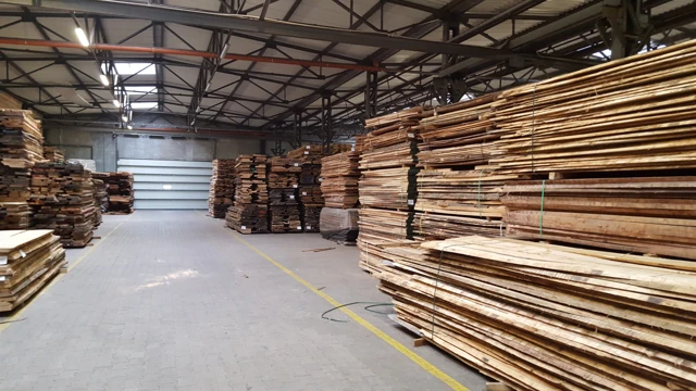 Inside our supplier’s timber yard.