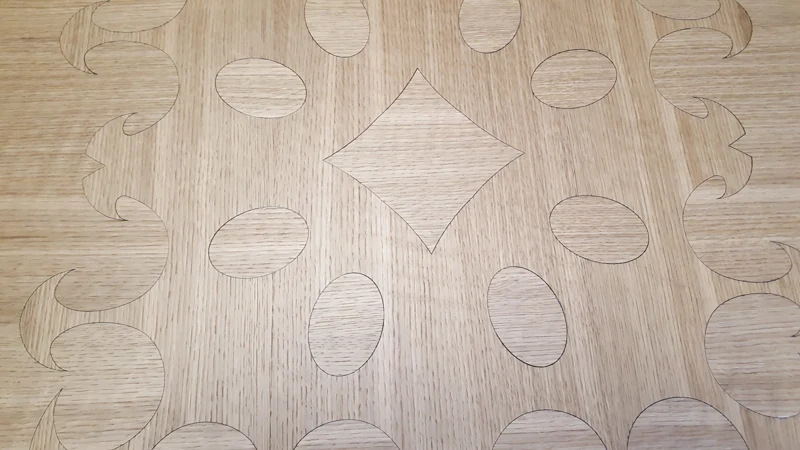 Marquetry — ornament and changing grain directions — BK76 / meblobud.pl